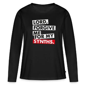 Synthesizer Analog Synth Techno Acid Decay Lord - Women's Premium Organic Long Sleeve Shirt - black - Front - Julia (174cm)