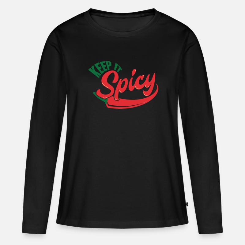 Kochen - Frauen Premium Bio Langarmshirt - Schwarz