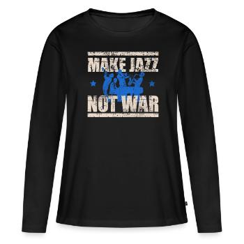 jazz - T-shirt manches longues Premium bio Femme - noir - Devant - Julia (174cm)