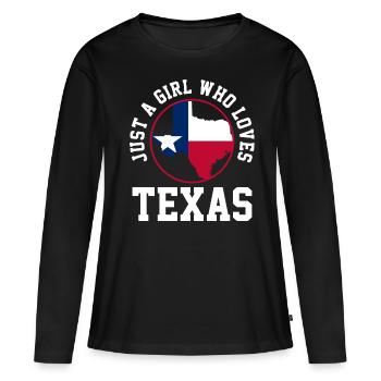 Texas - T-shirt manches longues Premium bio Femme - noir - Devant - Julia (174cm)