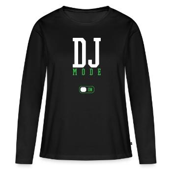 DJ - T-shirt manches longues Premium bio Femme - noir - Devant - Julia (174cm)