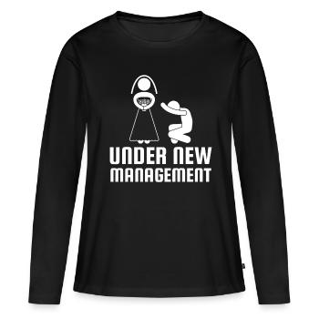 Nouvelle direction nouvelle direction - T-shirt manches longues Premium bio Femme - noir - Devant - Julia (174cm)