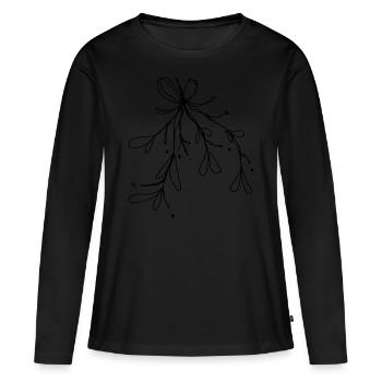 gui - T-shirt manches longues Premium bio Femme - noir - Devant - Julia (174cm)