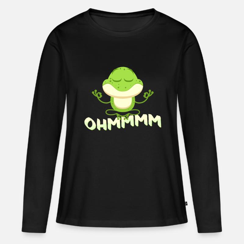 frog - Women's Premium Organic Long Sleeve Shirt - black