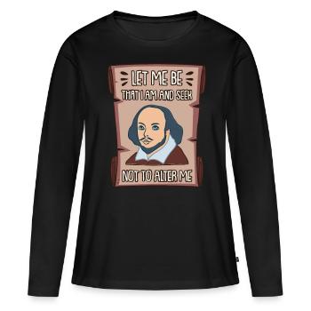 William Shakespeare - T-shirt manches longues Premium bio Femme - noir - Devant - Julia (174cm)