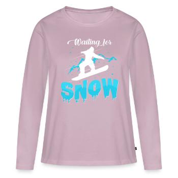 Snowboard - Frauen Premium Bio Langarmshirt - Altrosa - Vorne - Julia (174cm)