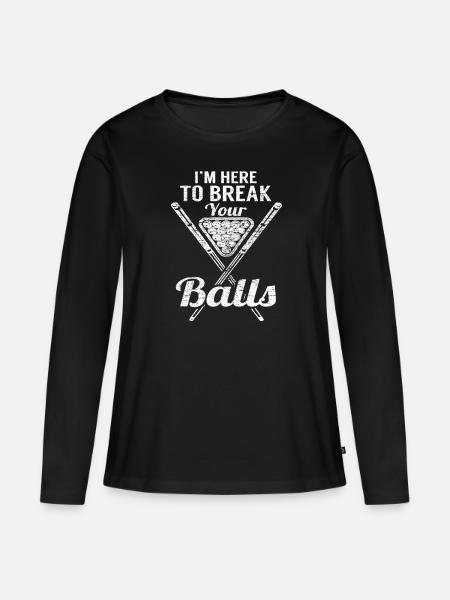 Billard - Frauen Premium Bio Langarmshirt - Schwarz