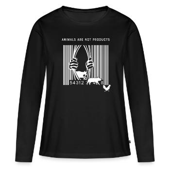 Animal welfare activist - Women's Premium Organic Long Sleeve Shirt - black - Front - Julia (174cm)