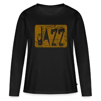jazz - T-shirt manches longues Premium bio Femme - noir - Devant - Julia (174cm)