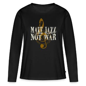 jazz - T-shirt manches longues Premium bio Femme - noir - Devant - Julia (174cm)