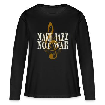 jazz - T-shirt manches longues Premium bio Femme - noir - Devant - Julia (174cm)