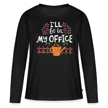 Gartenarbeit - Frauen Premium Bio Langarmshirt - Schwarz - Vorne - Julia (174cm)