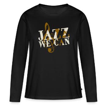 jazz - T-shirt manches longues Premium bio Femme - noir - Devant - Julia (174cm)