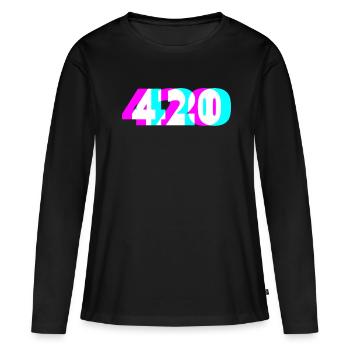 cannabis - Women's Premium Organic Long Sleeve Shirt - black - Front - Julia (174cm)