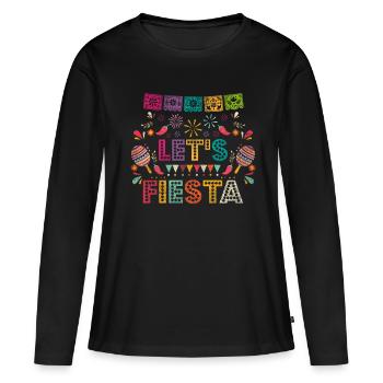 Mexico Fiesta - T-shirt manches longues Premium bio Femme - noir - Devant - Julia (174cm)