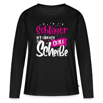 Concert Schlager - T-shirt manches longues Premium bio Femme - noir - Devant - Julia (174cm)