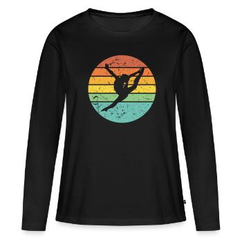Turnen - Frauen Premium Bio Langarmshirt - Schwarz - Vorne - Julia (174cm)