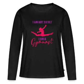 Gymnastique tailles - T-shirt manches longues Premium bio Femme - noir - Devant - Julia (174cm)