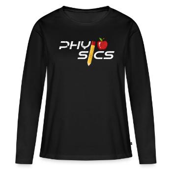 physicist - Women's Premium Organic Long Sleeve Shirt - black - Front - Julia (174cm)