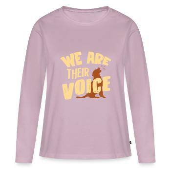 Dogs Animal Welfare - Women's Premium Organic Long Sleeve Shirt - dusky pink - Front - Julia (174cm)