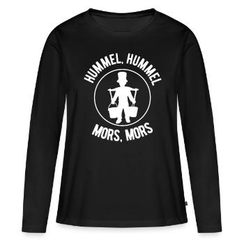 Bourdon, Bourdon - Mors, Mors - T-shirt manches longues Premium bio Femme - noir - Devant - Julia (174cm)