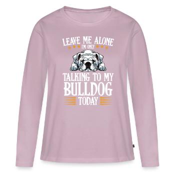 Bulldog - Women's Premium Organic Long Sleeve Shirt - dusky pink - Front - Julia (174cm)