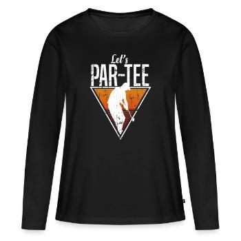 Golf golf golf golf - T-shirt manches longues Premium bio Femme - noir - Devant - Julia (174cm)