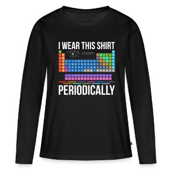 Chemie Periodensystem - Frauen Premium Bio Langarmshirt - Schwarz - Vorne - Julia (174cm)