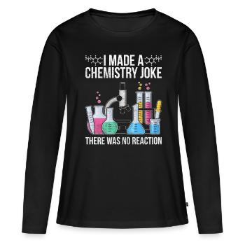 Chemie Witze - Frauen Premium Bio Langarmshirt - Schwarz - Vorne - Julia (174cm)
