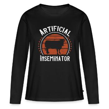 Rinderzucht Künstliche Besamung Rind Techniker - Frauen Premium Bio Langarmshirt - Schwarz - Vorne - Julia (174cm)