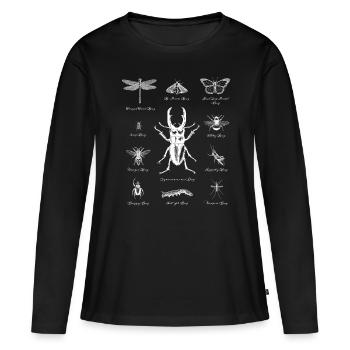 Bugs Coléoptères Insectes Coléoptères Insectes - T-shirt manches longues Premium bio Femme - noir - Devant - Julia (174cm)