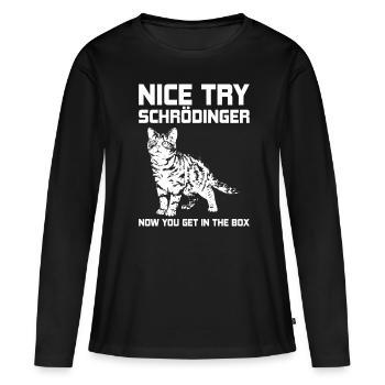 physique - T-shirt manches longues Premium bio Femme - noir - Devant - Julia (174cm)