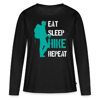 marche - T-shirt manches longues Premium bio Femme - noir - Devant - Julia (174cm)
