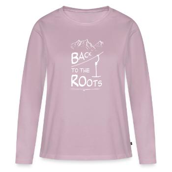 T-bar lift Back to the roots Alter Skilift Winter - Women's Premium Organic Long Sleeve Shirt - dusky pink - Front - Julia (174cm)