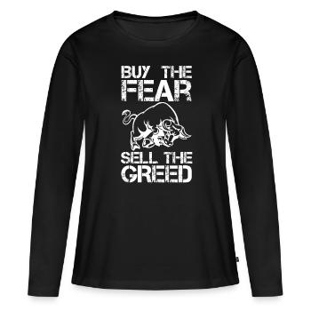 Investisseur Marché boursier Marché boursier - T-shirt manches longues Premium bio Femme - noir - Devant - Julia (174cm)