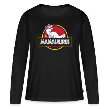 Mamasaurus Rex Cute family gift mom - Women's Premium Organic Long Sleeve Shirt - black - Front - Julia (174cm)