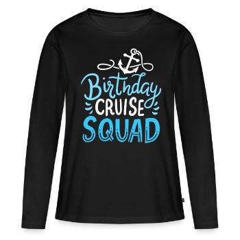 Croisière croisière anniversaire - T-shirt manches longues Premium bio Femme - noir - Devant - Julia (174cm)