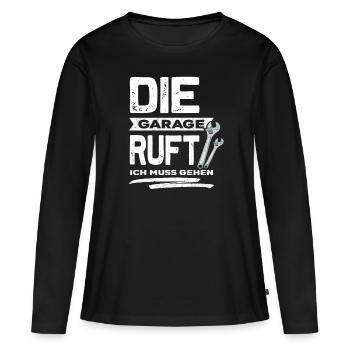 Mechaniker - Frauen Premium Bio Langarmshirt - Schwarz - Vorne - Julia (174cm)