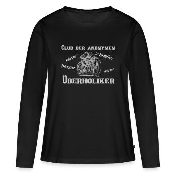 Club der anonymen Überholiker Biker Motorrad Racer - Frauen Premium Bio Langarmshirt - Schwarz - Vorne - Julia (174cm)