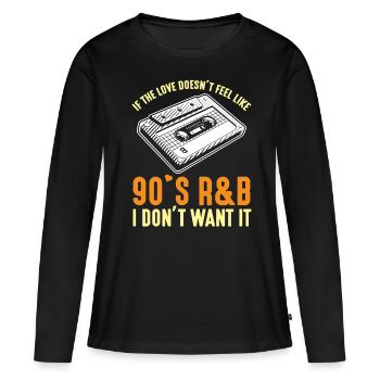 Cassette de musique R&B des années 90 90 ans de chansons - T-shirt manches longues Premium bio Femme - noir - Devant - Julia (174cm)