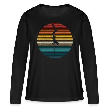 Spearfishing spearfishing vintage gift - Women's Premium Organic Long Sleeve Shirt - black - Front - Julia (174cm)
