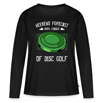 frisbee - T-shirt manches longues Premium bio Femme - noir - Devant - Julia (174cm)