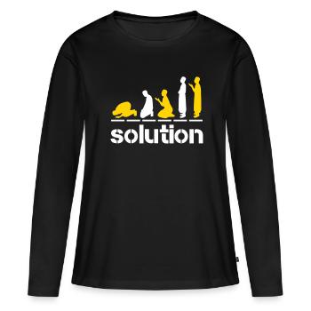 Prière islamique Islam Foi Ramadan musulman - T-shirt manches longues Premium bio Femme - noir - Devant - Julia (174cm)