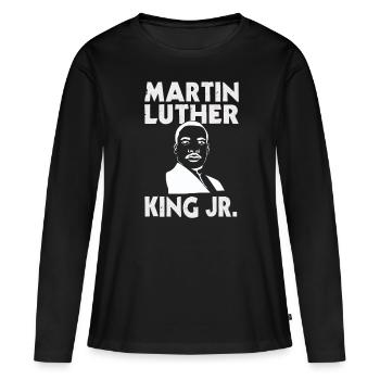 Martin Luther King Junior - T-shirt manches longues Premium bio Femme - noir - Devant - Julia (174cm)