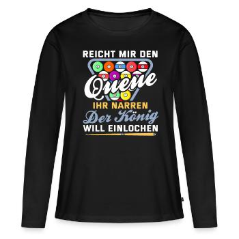 Lustig Spruch Billard Queue Billardkugel Geschenk - Frauen Premium Bio Langarmshirt - Schwarz - Vorne - Julia (174cm)