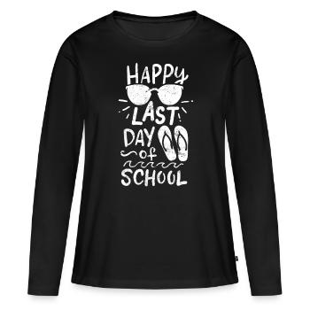 Dernier jour d'école pour les vacances d'été - T-shirt manches longues Premium bio Femme - noir - Devant - Julia (174cm)