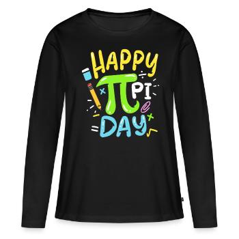 maths Pi Day - T-shirt manches longues Premium bio Femme - noir - Devant - Julia (174cm)