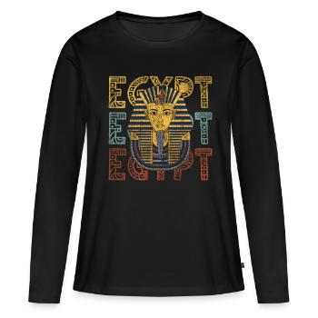 Égypte Identité - T-shirt manches longues Premium bio Femme - noir - Devant - Julia (174cm)