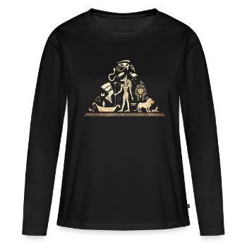 Ägypten Antike - Frauen Premium Bio Langarmshirt - Schwarz - Vorne - Julia (174cm)