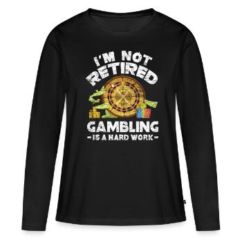casino - T-shirt manches longues Premium bio Femme - noir - Devant - Julia (174cm)